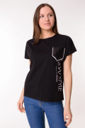 черный фото Женская футболка K9.00719 купить в Одессе по оптовым ценам
