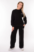 черный фото Женский спортивный костюм 00602 купить в Одессе по оптовым ценам