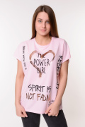 пудра фото Женская футболка К9.0683 купить в Одессе по оптовым ценам