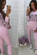 розовый фото Женский спортивный костюм "WHY" купить в Одессе по оптовым ценам