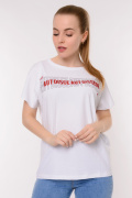 белый фото Женская футболка 900695 купить в Одессе по оптовым ценам