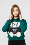 зеленый фото Женский свитшот к9.00349 купить в Одессе по оптовым ценам