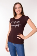 коричневый фото Женская футболка К9.0168 купить в Одессе по оптовым ценам