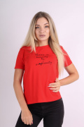 красный фото Женская футболка 1061 купить в Одессе по оптовым ценам