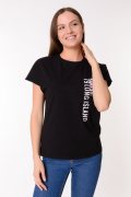 черный фото Женская футболка К9. 0176 купить в Одессе по оптовым ценам