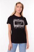 черный фото Женская футболка 900709 купить в Одессе по оптовым ценам