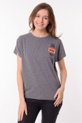 темно-серый фото Женская футболка 900734 купить в Одессе по оптовым ценам