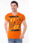 оранжевый фото Мужская футболка 1027 купить в Одессе по оптовым ценам