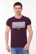бордовый фото Мужская футболка 900717 купить в Одессе по оптовым ценам
