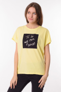 желтый фото Женская футболка 900732 купить в Одессе по оптовым ценам