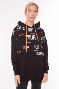 черный фото Женское худи 900583 купить в Одессе по оптовым ценам