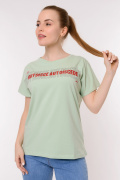 оливковый фото Женская футболка 900695 купить в Одессе по оптовым ценам