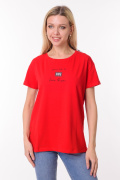 красный фото Женская футболка 900703 купить в Одессе по оптовым ценам