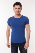 синий фото Мужская футболка Е9.0656 купить в Одессе по оптовым ценам