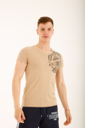 бежевый фото Мужская футболка E9. 00324 купить в Одессе по оптовым ценам