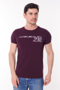 бордовый фото Мужская футболка 900713 купить в Одессе по оптовым ценам
