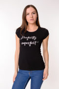 черный фото Женская футболка К9.0168 купить в Одессе по оптовым ценам