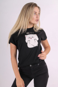 черный фото Женская футболка 1081 купить в Одессе по оптовым ценам