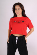 красный фото Женский топ 1090 купить в Одессе по оптовым ценам
