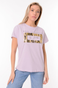 сиреневый фото Женская футболка 900681 купить в Одессе по оптовым ценам