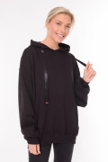 черный фото Женское худи 900575 купить в Одессе по оптовым ценам