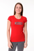 красный фото Женская футболка К9.0729 купить в Одессе по оптовым ценам