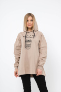 бежевый фото Женский свитшот К9.0643 купить в Одессе по оптовым ценам