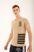 бежевый фото Мужская футболка E9. 00318 купить в Одессе по оптовым ценам