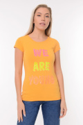 оранжевый фото Женская футболка 900677 купить в Одессе по оптовым ценам