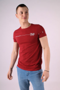 красный фото Мужская футболка 0632 купить в Одессе по оптовым ценам